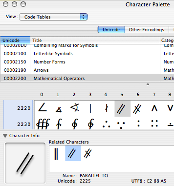 [It's the 'PARALLEL TO' glyph, #2225]